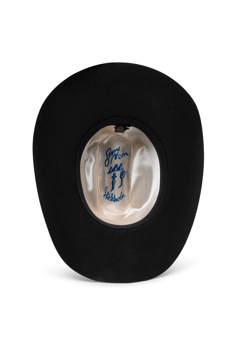 Black wool felt cowboy hat