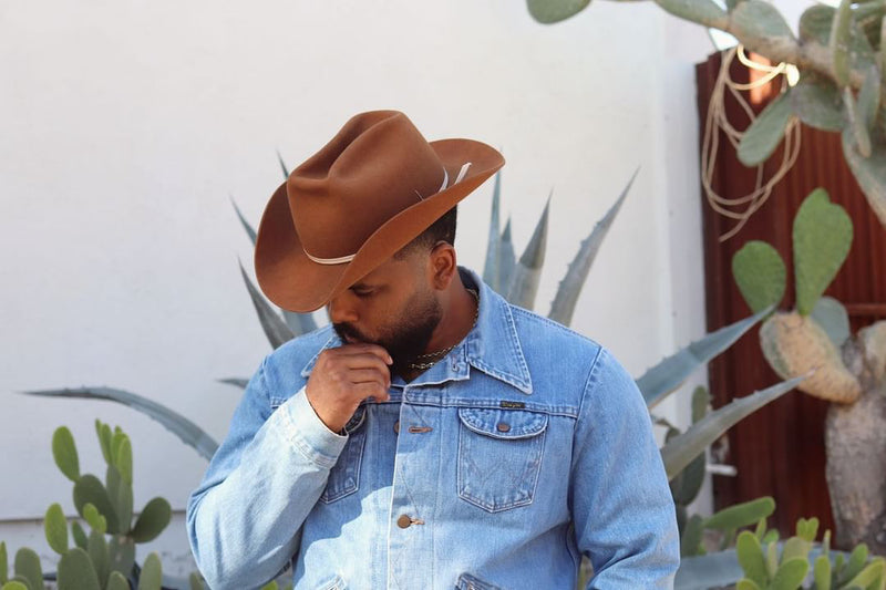 Brown cowboy hat