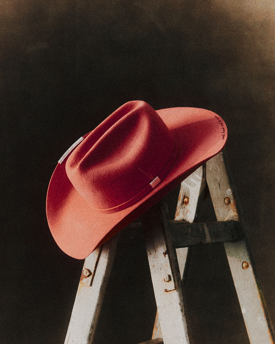 Pink handmade cowboy hat by SoonNoon in Stockholm