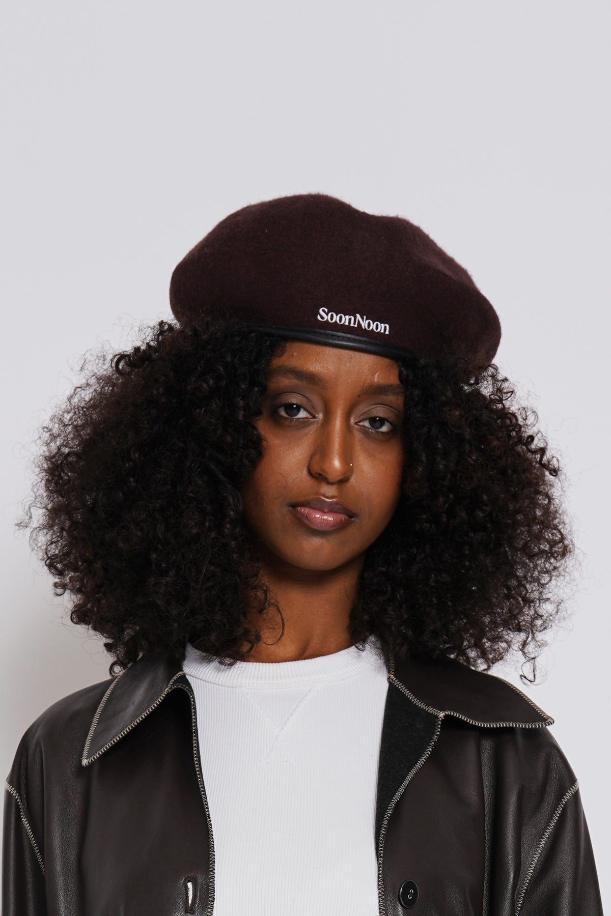 dark brown wool beret by SoonNoon 