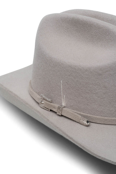 Grey wool felt cowboy hat