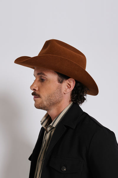 brown cowboy hat