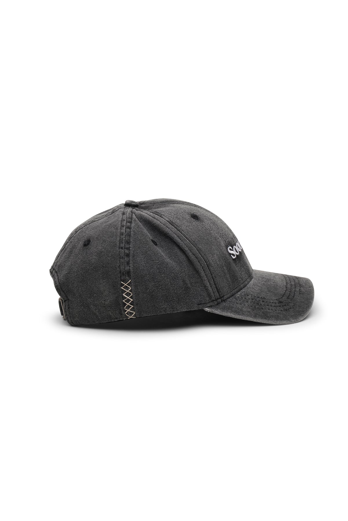 Black vintage washed cotton cap by SoonNoon