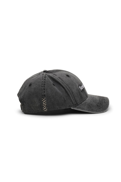 Black vintage washed cotton cap by SoonNoon