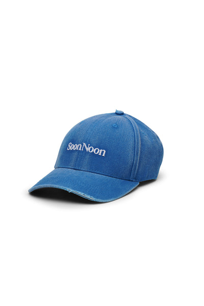 Blue denim vintage washed cotton cap by SoonNoon