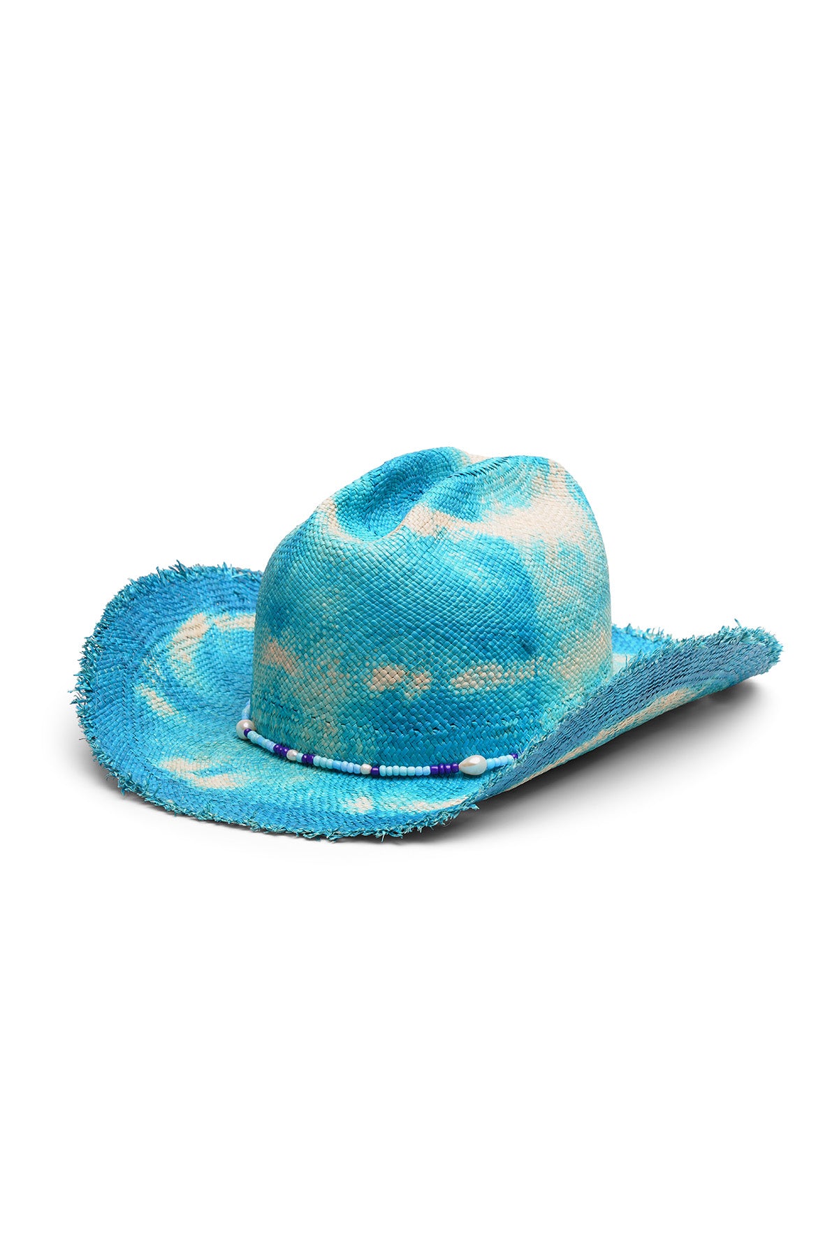Straw Vision Blue & White Straw Cowboy Hat | Handmade · SoonNoon – SoonNoon Hats