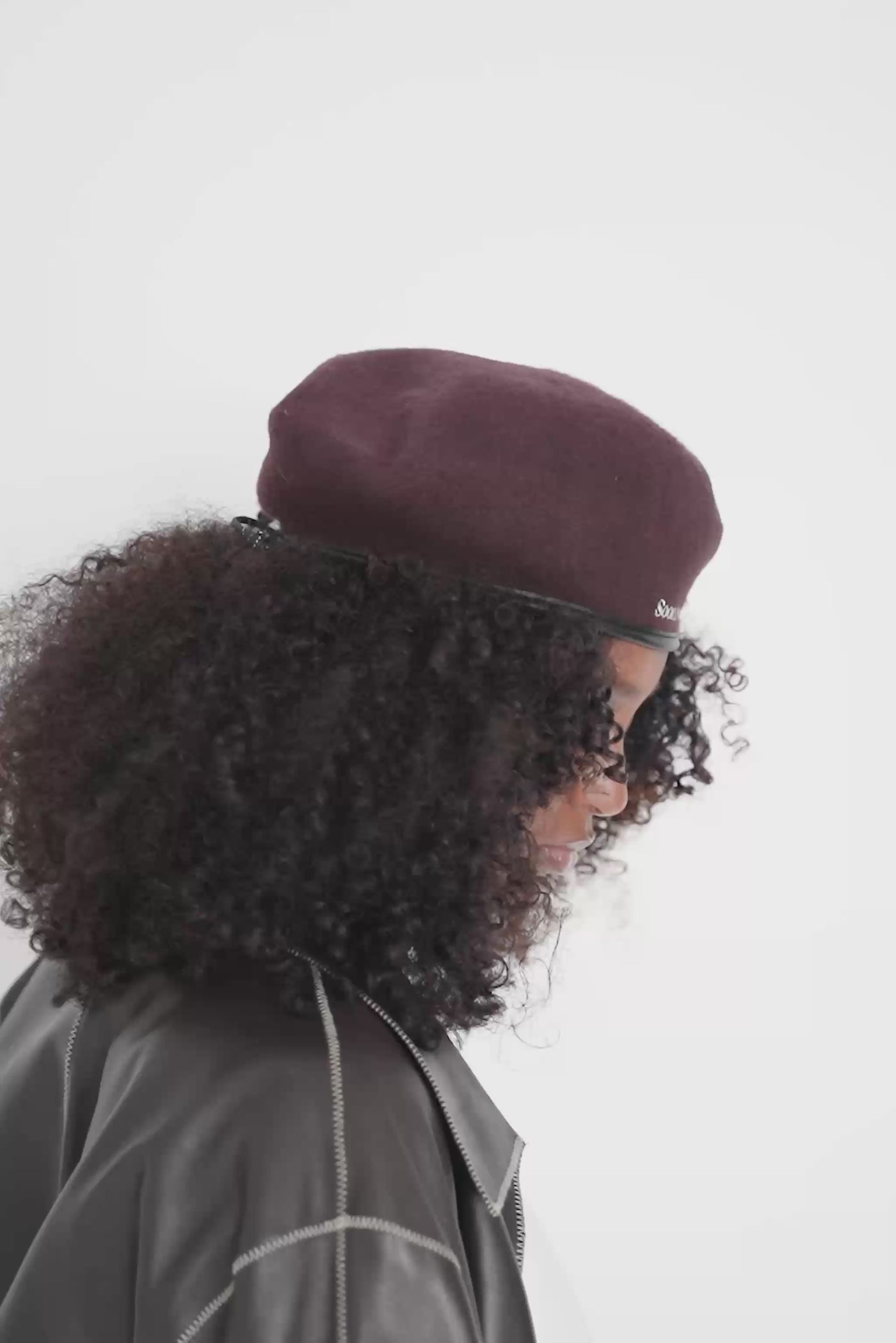 dark brown wool beret by SoonNoon 