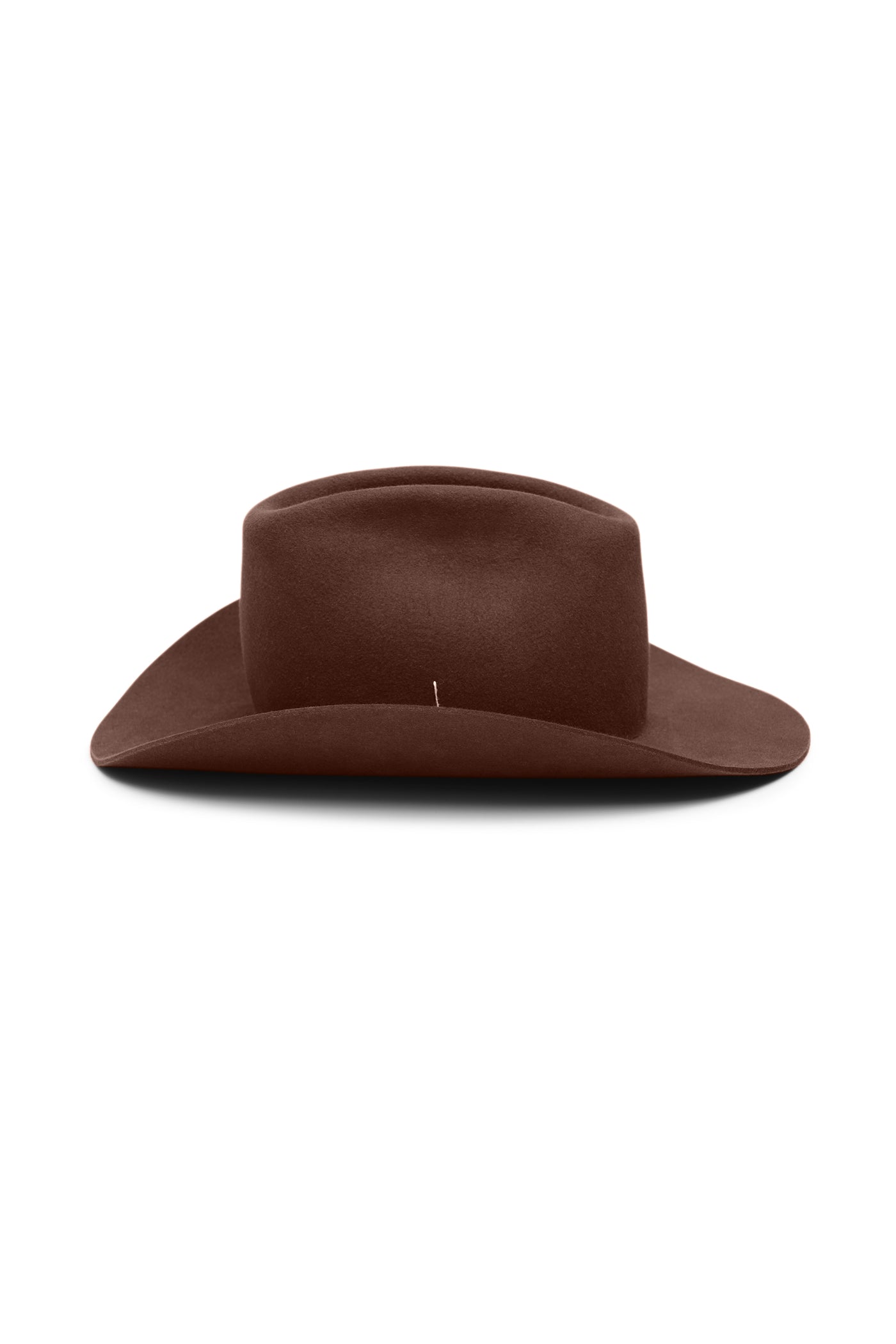 Mocca brown cowboy 100% fur felt hat with a wide brim and center crease. Unisex hat style in various sizes and colors. We ship worldwide. Shop now. Each SoonNoon hat is handmade with a unique character in Stockholm, Sweden.